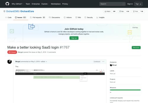 
                            7. Make a better looking SaaS login · Issue #1767 · OrchardCMS ...