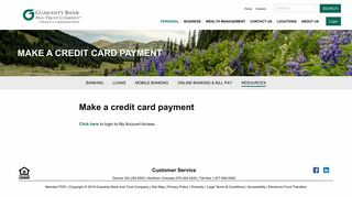 
                            7. Make a Credit Card Payment | Guaranty Bank And Trust Company