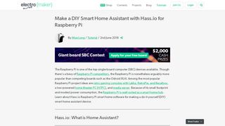
                            10. Make a DIY Smart Home Assistant with Hass.io for Raspberry Pi