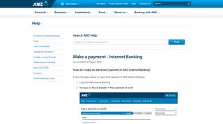 
                            5. Make a payment - Internet Banking - ANZ