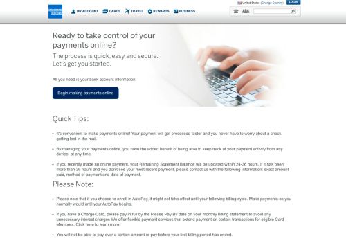 
                            5. Make a Payment Online - American Express