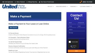 
                            10. Make a Payment - United Leasing & Finance