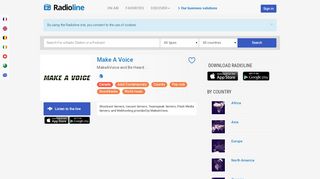 
                            11. Make A Voice live - Listen to online radio and Make A Voice podcast