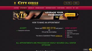 
                            7. Make an Appoinment - escort verification services - City Girls