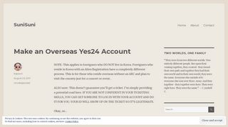 
                            11. Make an Overseas Yes24 Account – SuniSuni