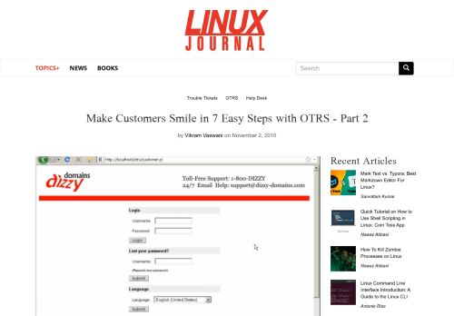 
                            13. Make Customers Smile in 7 Easy Steps with OTRS - Part 2 | Linux ...