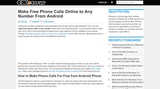 
                            10. Make Free Phone Calls Online to Any Number From Android - Oxhow