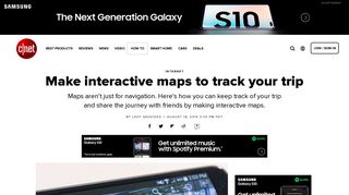 
                            11. Make interactive maps to track your trip - CNET