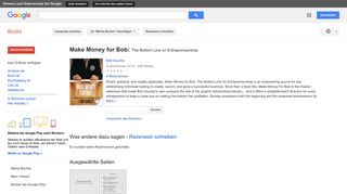 
                            12. Make Money for Bob: The Bottom Line on Entrepreneurship - Google Books-Ergebnisseite