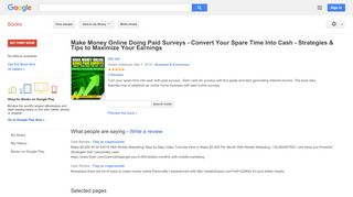 
                            9. Make Money Online Doing Paid Surveys - Convert Your Spare Time Into ...
