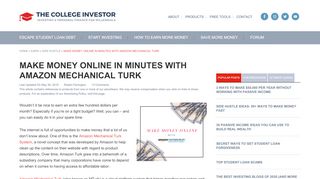 
                            10. Make Money Online in Minutes With Amazon Mechanical Turk