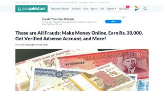 
                            8. Make Money Online in Pakistan, Earn Rs. 30,000, Get Verified ...