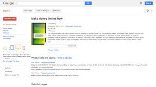
                            9. Make Money Online Now! - Google बुक के परिणाम