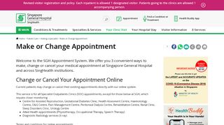 
                            3. Make or Change Appointments – Singapore General Hospital