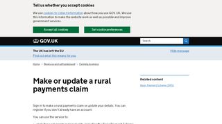 
                            1. Make or update a rural payments claim - GOV.UK