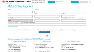 
                            3. Make Payment - Indian Veterinary Journal