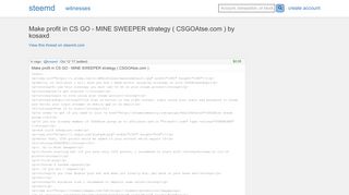 
                            12. Make profit in CS GO - MINE SWEEPER strategy ( CSGOAtse.com ) by ...
