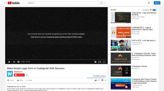 
                            3. Make Simple Login Form in CodeIgniter With Sessions - YouTube