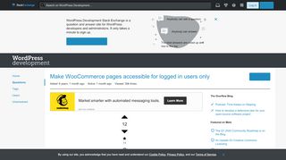 
                            3. Make WooCommerce pages accessible for logged in users only ...
