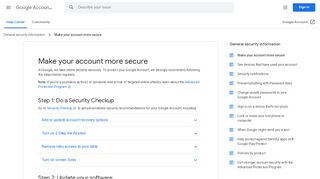 
                            13. Make your account more secure - Google Account Help
