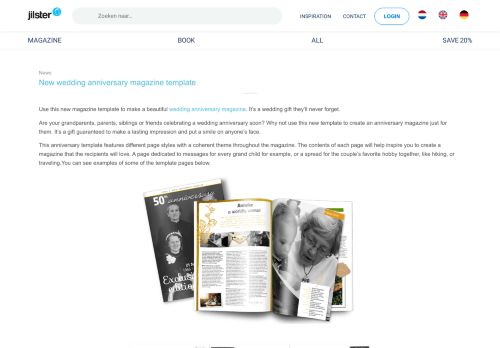 
                            9. Make your own personalised wedding anniversary magazine - Jilster