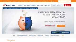 
                            3. Make Your Wish | Savings Goal – iWish ICICI Bank India