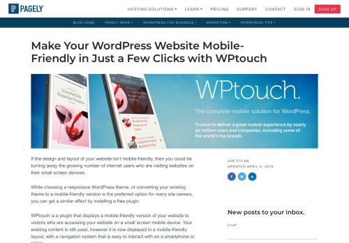 
                            4. Make Your WordPress Website Mobile-Friendly in a Few Clicks - Pagely