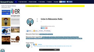 
                            13. Makeavoice Radio streaming radio | StreamFinder.com