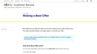 
                            2. Making a Best Offer | eBay