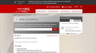 
                            7. Making a compensation claim | Parcelforce Worldwide