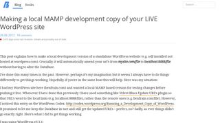 
                            10. Making a local MAMP development copy of your LIVE WordPress site ...