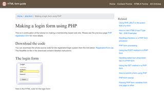 
                            8. Making a login form using PHP - HTML Form Guide
