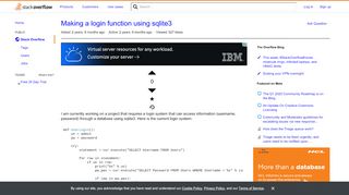 
                            5. Making a login function using sqlite3 - Stack Overflow