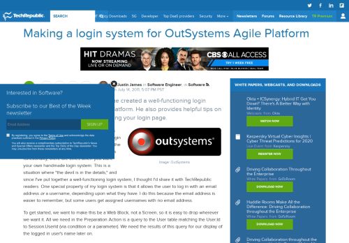 
                            5. Making a login system for OutSystems Agile Platform - TechRepublic