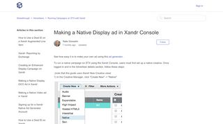 
                            10. Making a Native display ad on AppNexus Console – Sharethrough