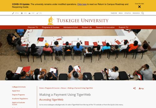 
                            3. Making a Payment Using TigerWeb | Tuskegee University
