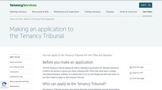 
                            8. Making an application to the Tenancy Tribunal » Tenancy Services
