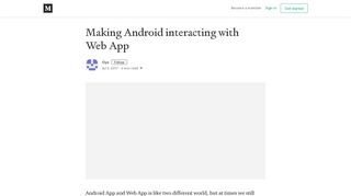 
                            6. Making Android interacting with Web App – Elye – Medium