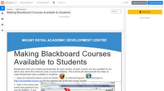 
                            11. Making Blackboard Courses Available to Students - studylib.net
