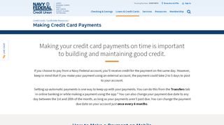 
                            5. Making Credit Card Payments | Navy Federal Credit Union