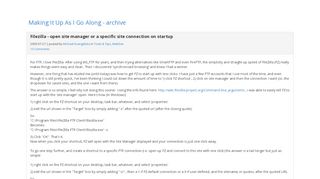 
                            12. Making It Up As I Go Along: Filezilla - open site manager or a specific ...