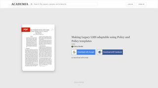 
                            10. Making Legacy LMS adaptable using Policy and Policy templates ...