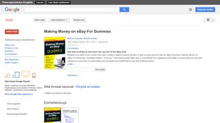 
                            7. Making Money on eBay For Dummies - Google-teoshaun tulos