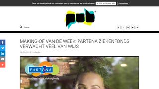 
                            12. Making-of van de week: Partena Ziekenfonds verwacht veel van Wijs