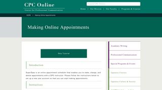 
                            11. Making Online Appointments | cpc