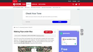 
                            9. Making Pipe under Mac - Ccm.net