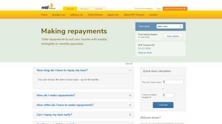
                            5. Making repayments | MTF Finance