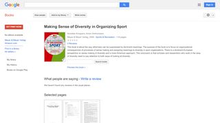 
                            11. Making Sense of Diversity in Organizing Sport