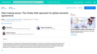 
                            7. making sense: The Chatty Web approach for global ... - ResearchGate