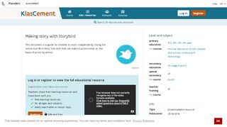 
                            9. Making story with Storybird - Downloadable resource - KlasCement